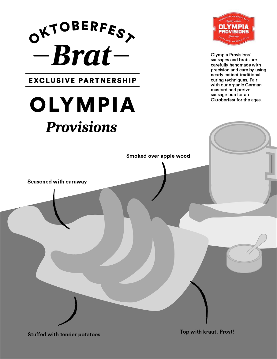 My sketch for our brat guide featuring Olympia Provisions.