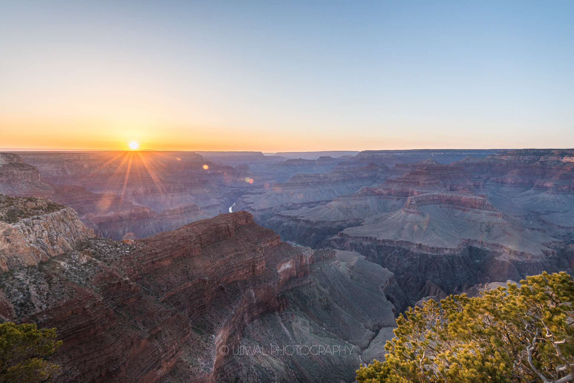 Amazing view of Grand Canyon during Sunset Arizona, USA
