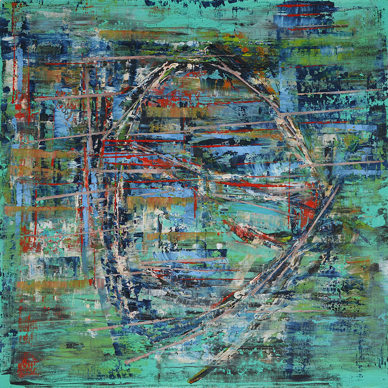 DREAM HEAD NO.2 oil on canvas, 20 by 20 inches, 2003,HERMANN LEDERLE