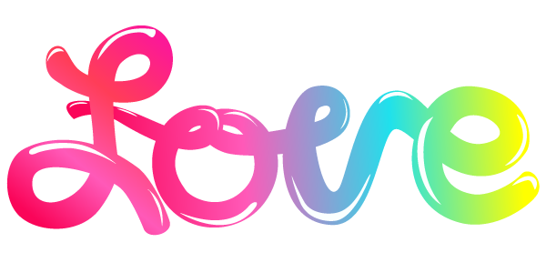 Pop Art lettering of Love