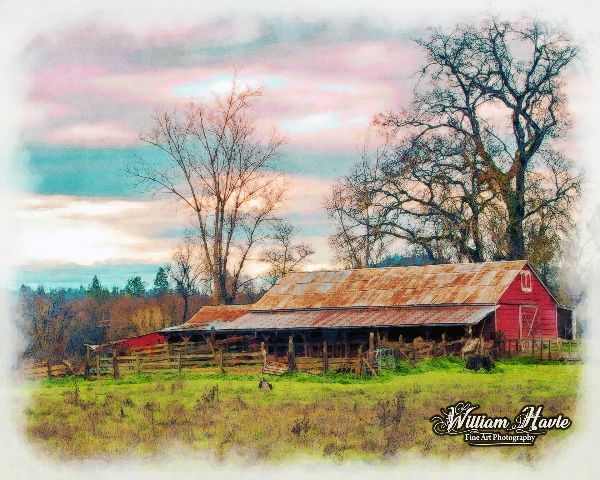 Barn In Penn Valley _painted