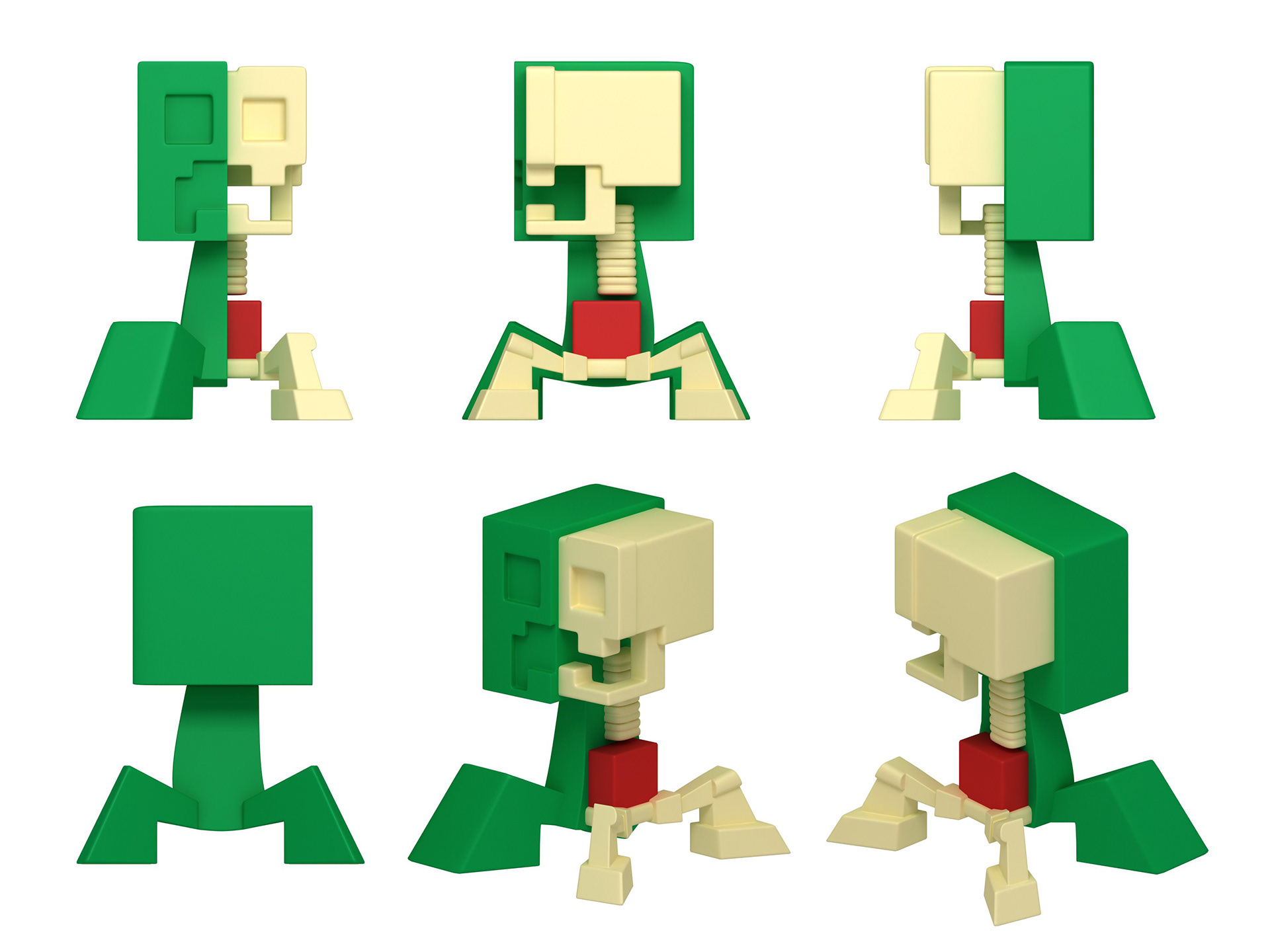 minecraft creeper anatomy wallpaper