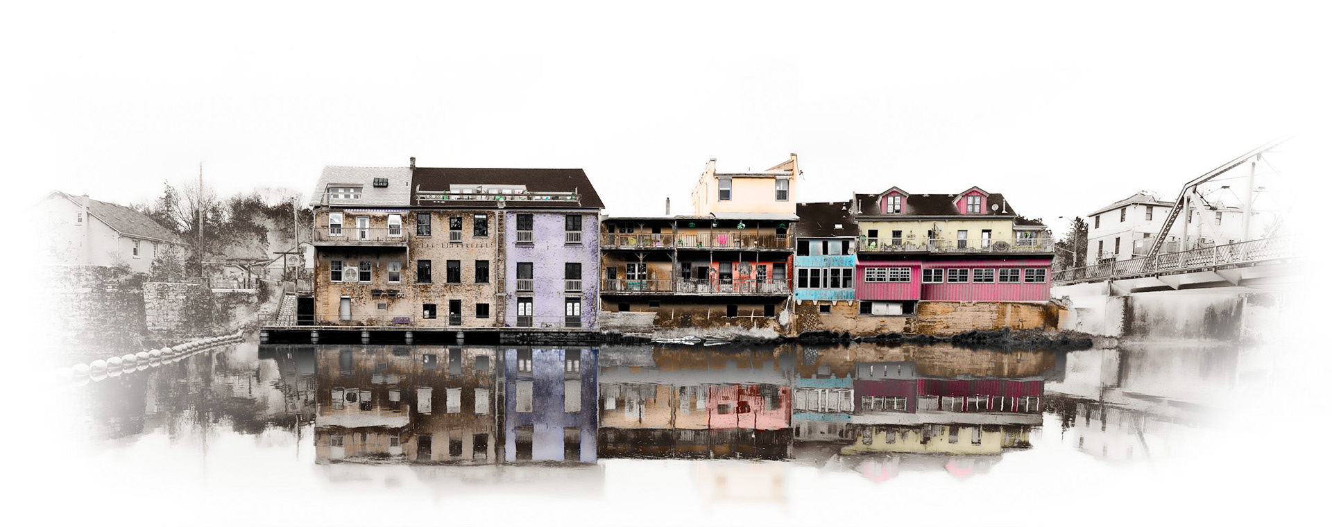 Elora, Grand River Town