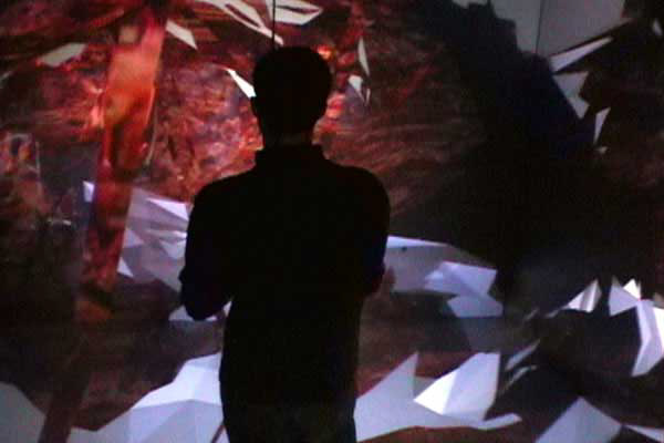 “IMMEDIA 2002--The Senses” "REV17 The Body w/o Organs", Virtual Reality Installation in CAVE™ Environment, Virtual Reality Lab, Media Union, The University of Michigan, Ann Arbor