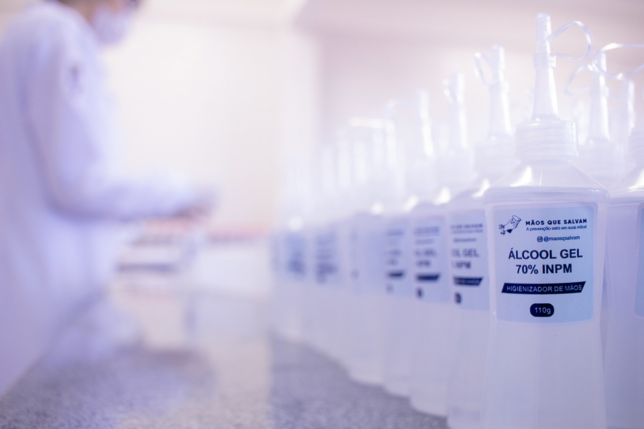 Rótulos para almotolia de álcool gel 70GL