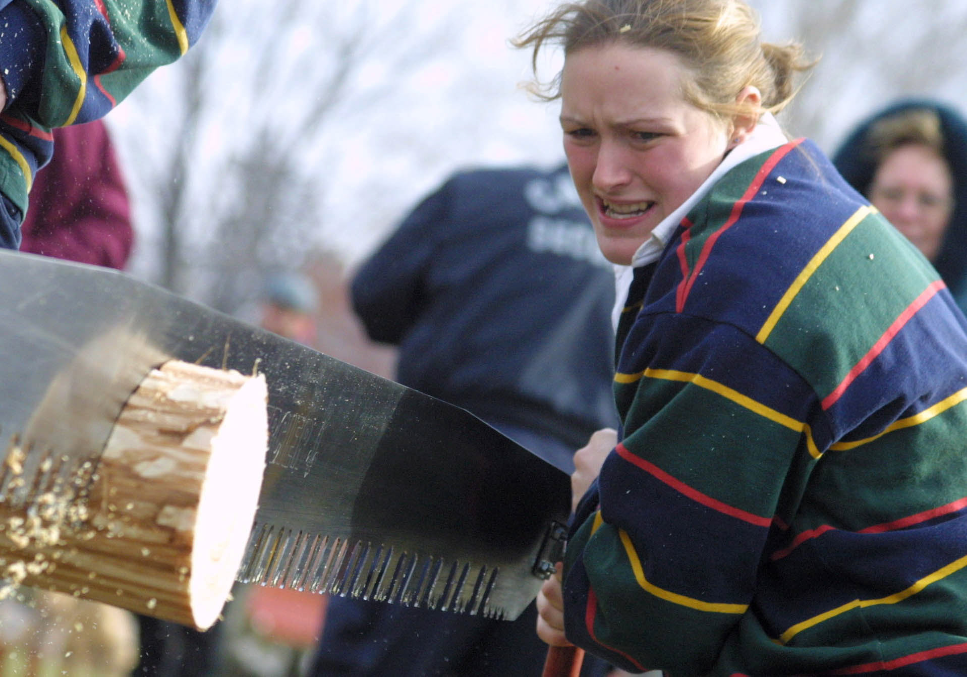 Mac Campus Woodsmen competition, January 2002.
