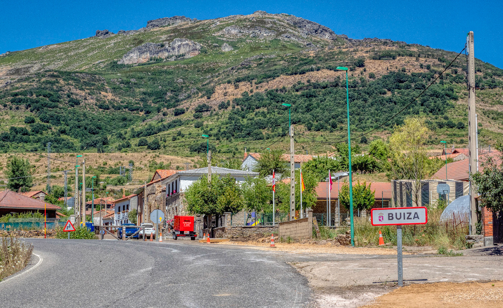 Entering the village
