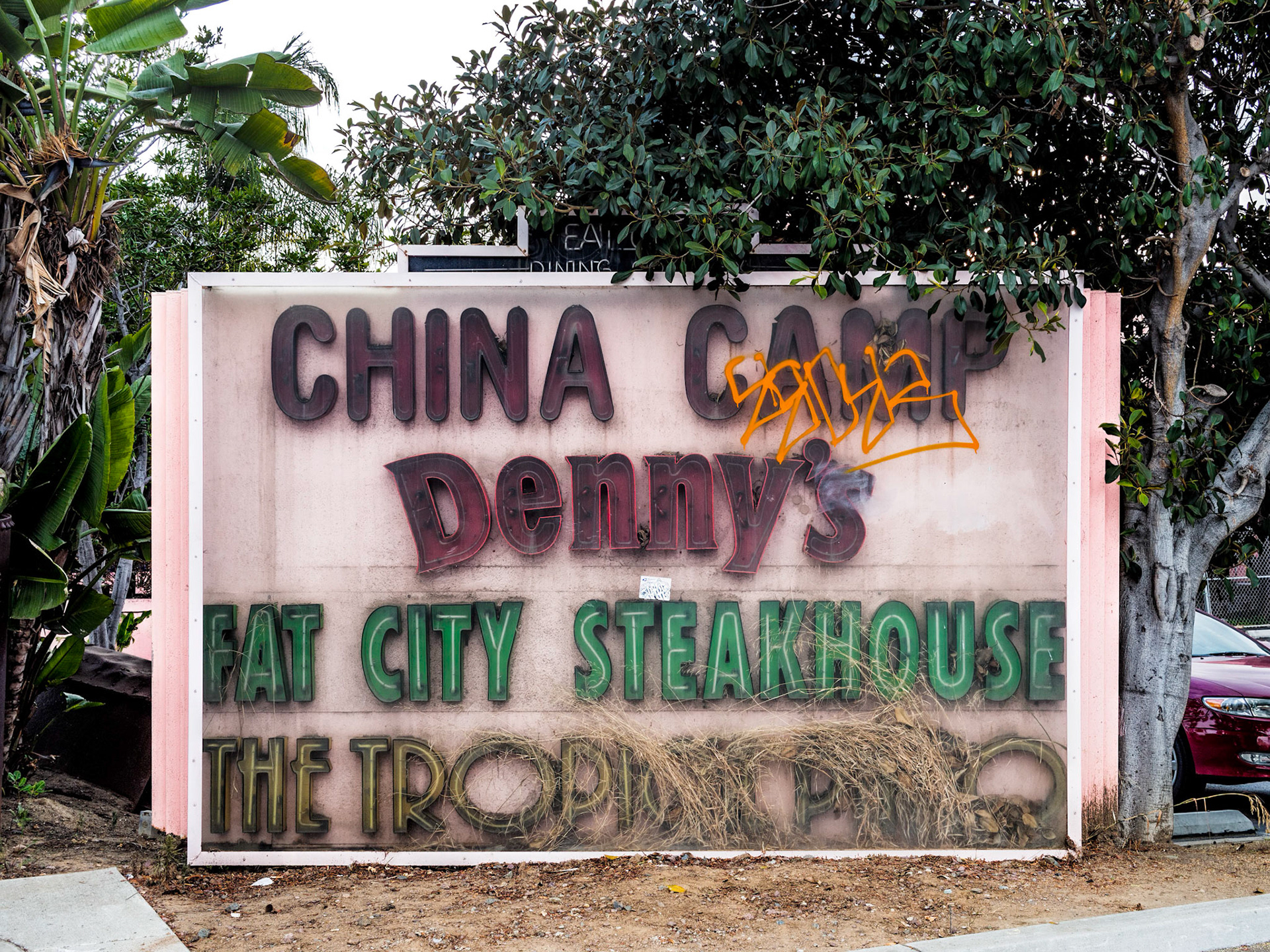 China Camp Sign, Downtown, San Diego, 2013