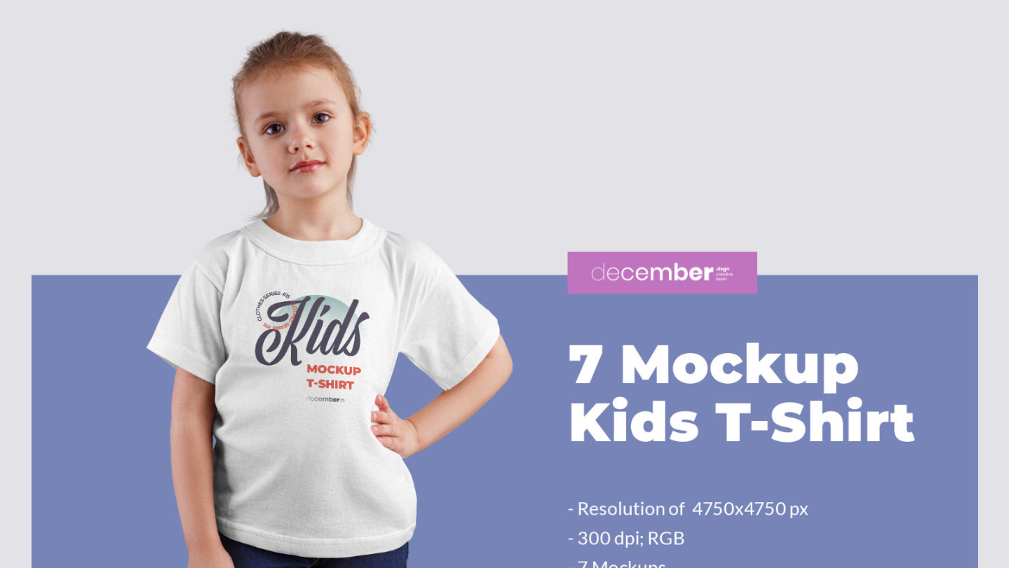 Download Creative Team December Dsgn 7 Mockups Kids T Shirt 1 Free