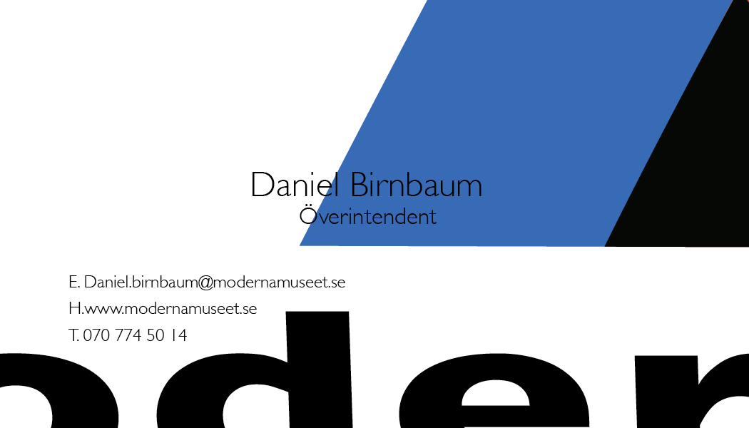 moderna museet business card