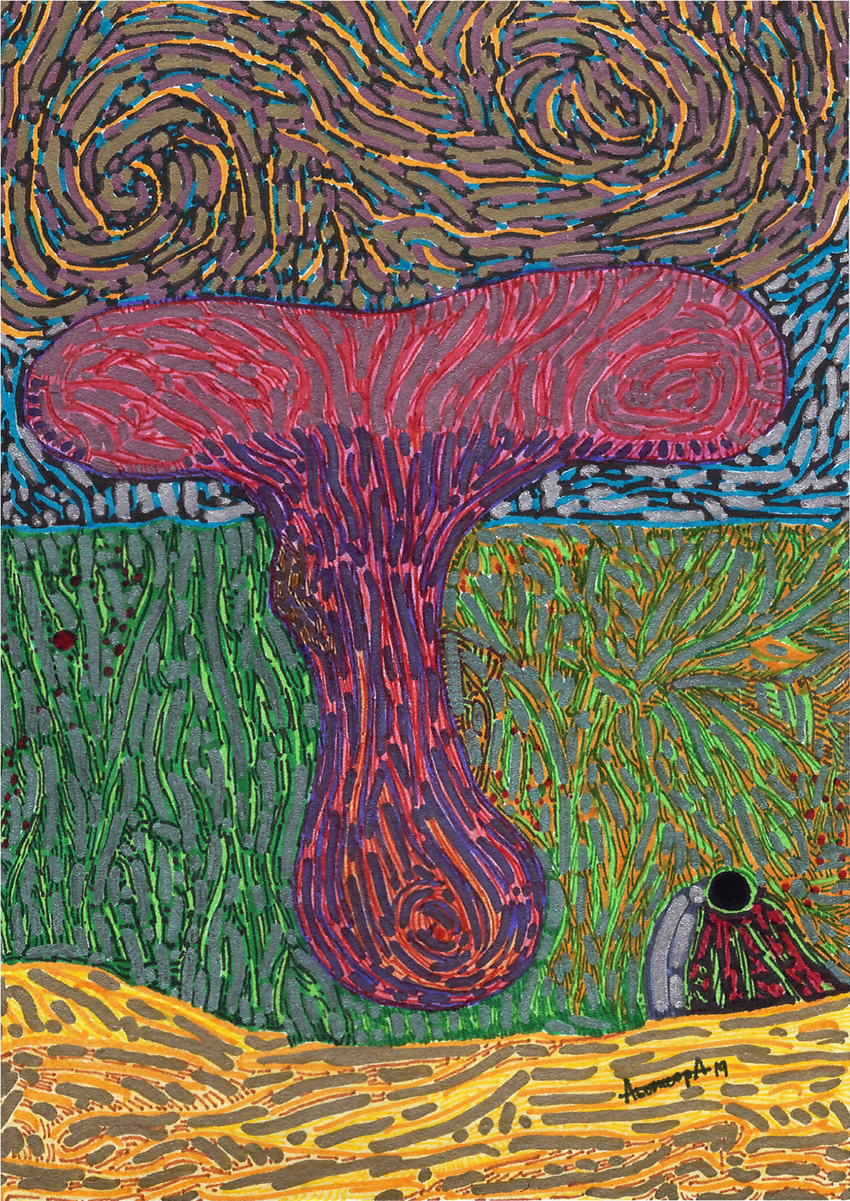Mirrorland / 2019 / mixed media art