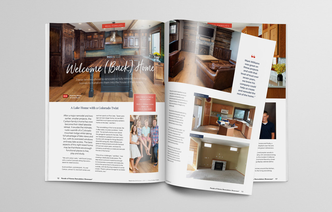 Eric Kiebel Article Layout for Parade of Homes Remodelers Showcase