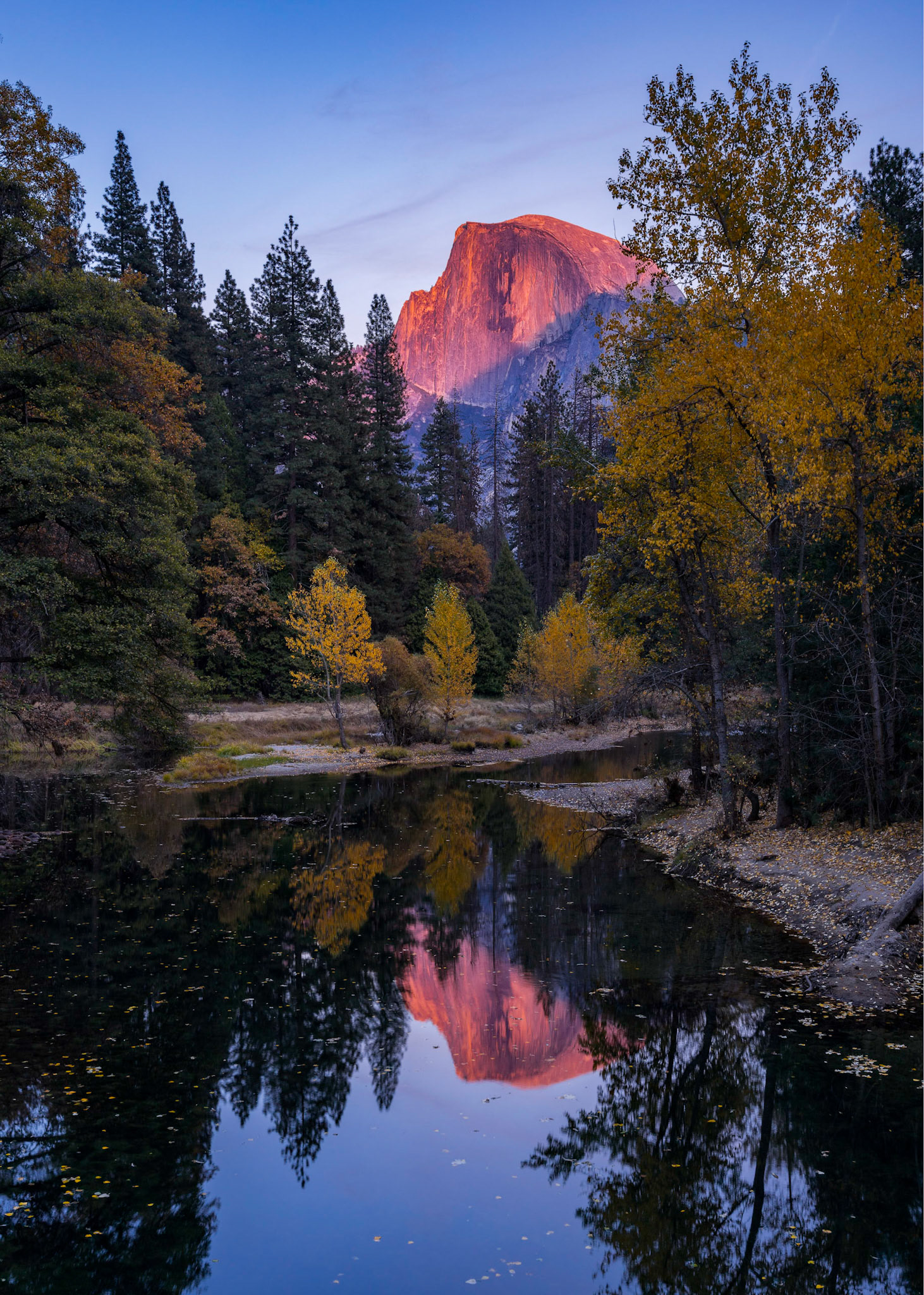 Autumn in Yosemite is a quiet time with colorful leaves and magnificent views.