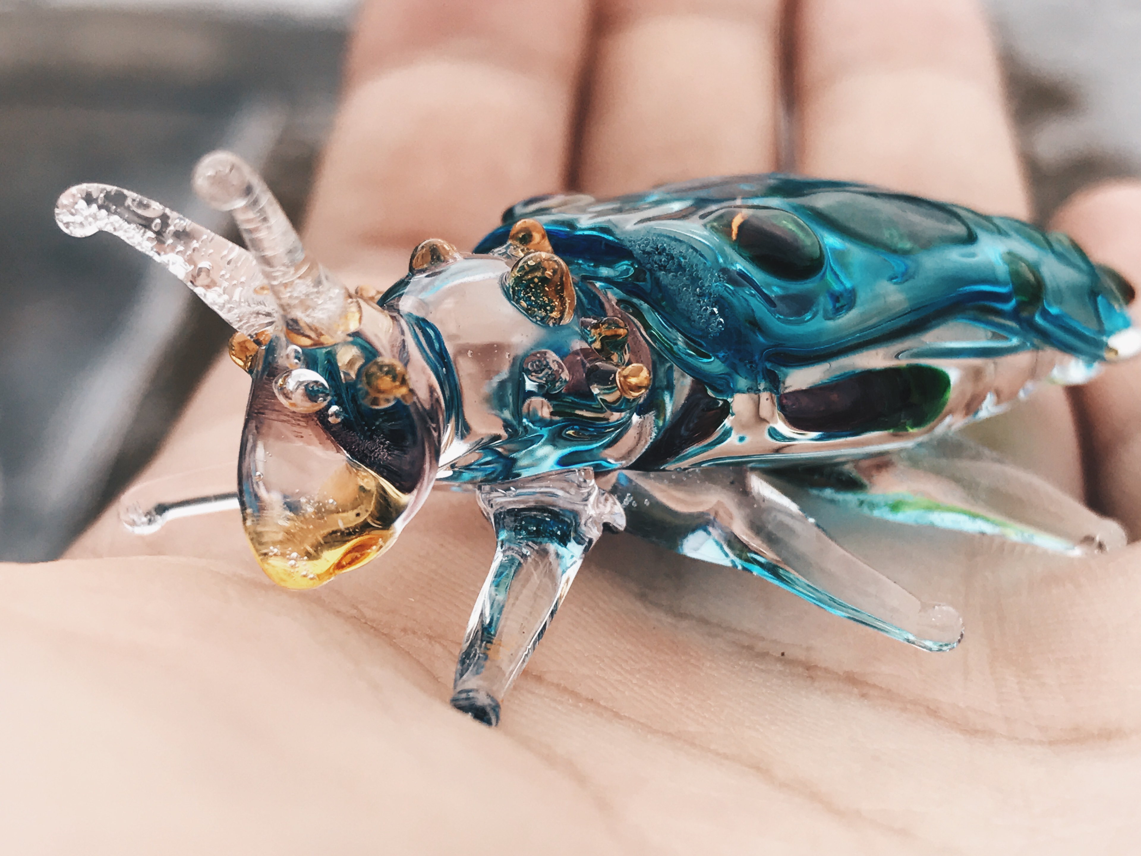 murano glass insects