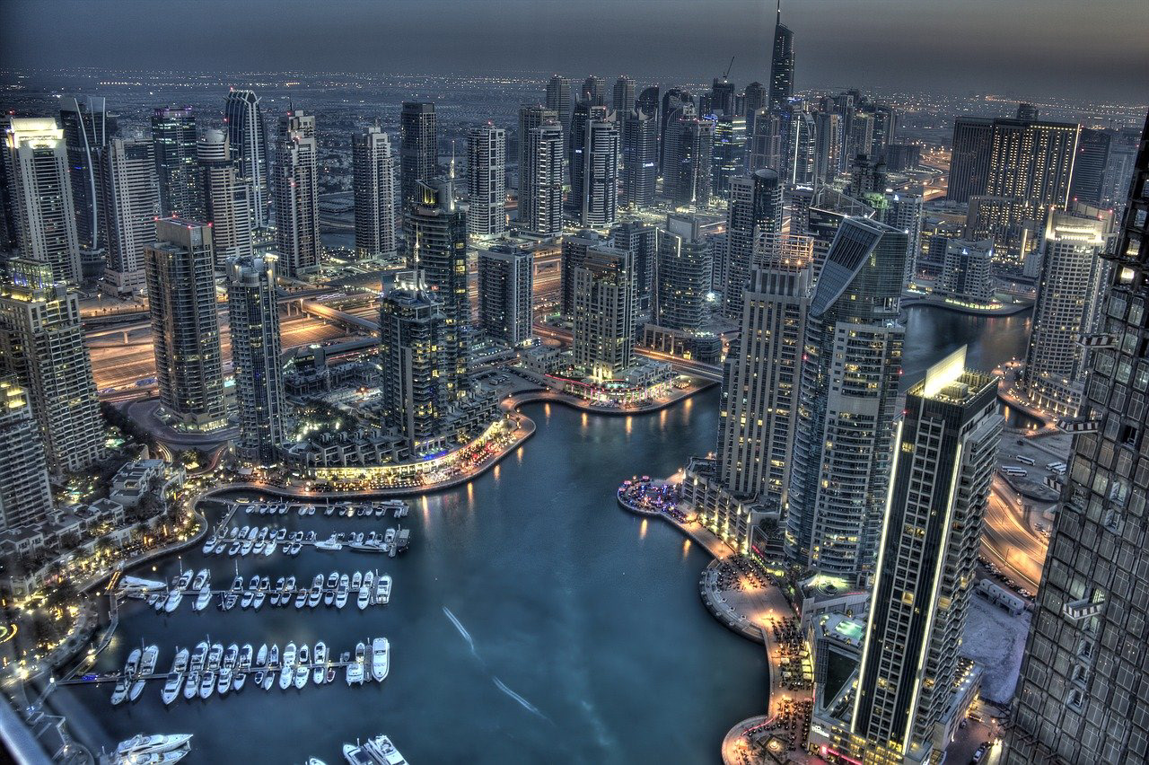 Dubai Night Skyline Divine Heaven
