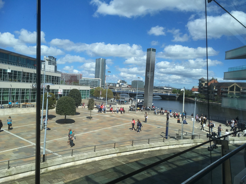 Outside Belfast Waterfront