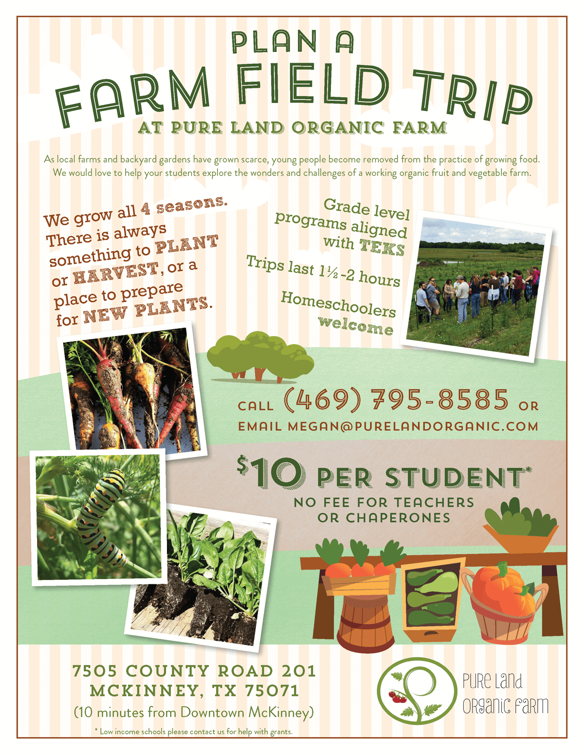 Flyer: Pure Land Farm Summer Camp