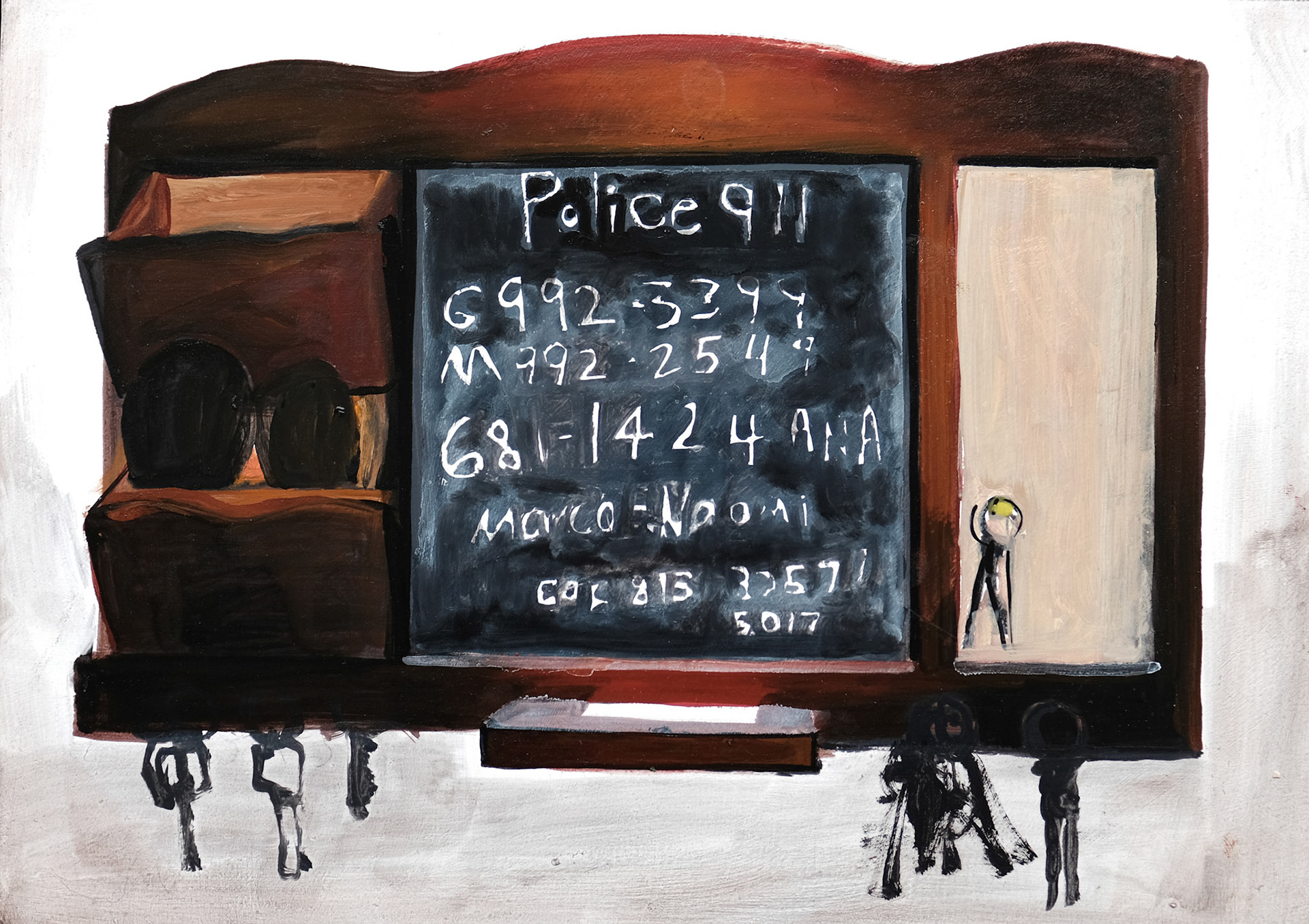 “Chalkboard”, 2019, oil on panel, 10 x 14 inches