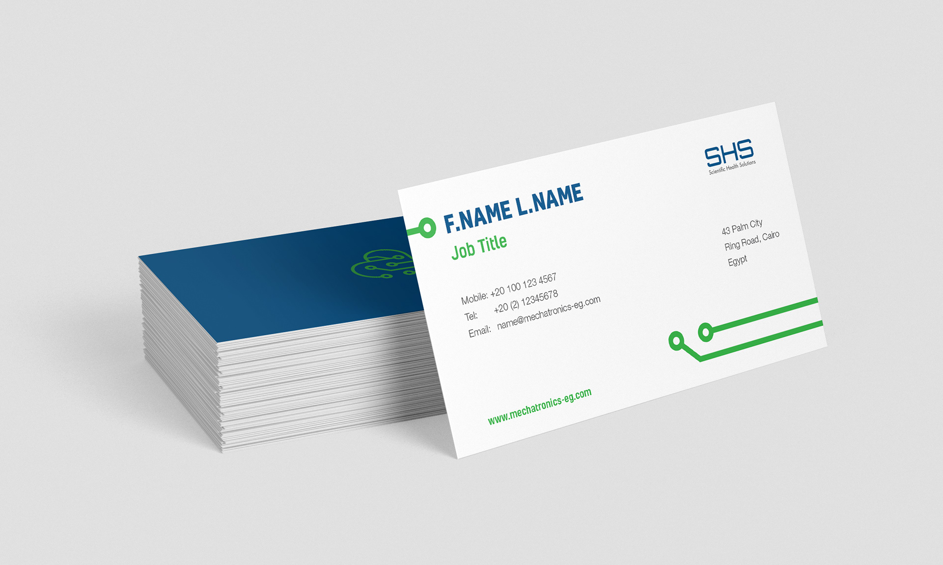 SHS Business Cards Mockup