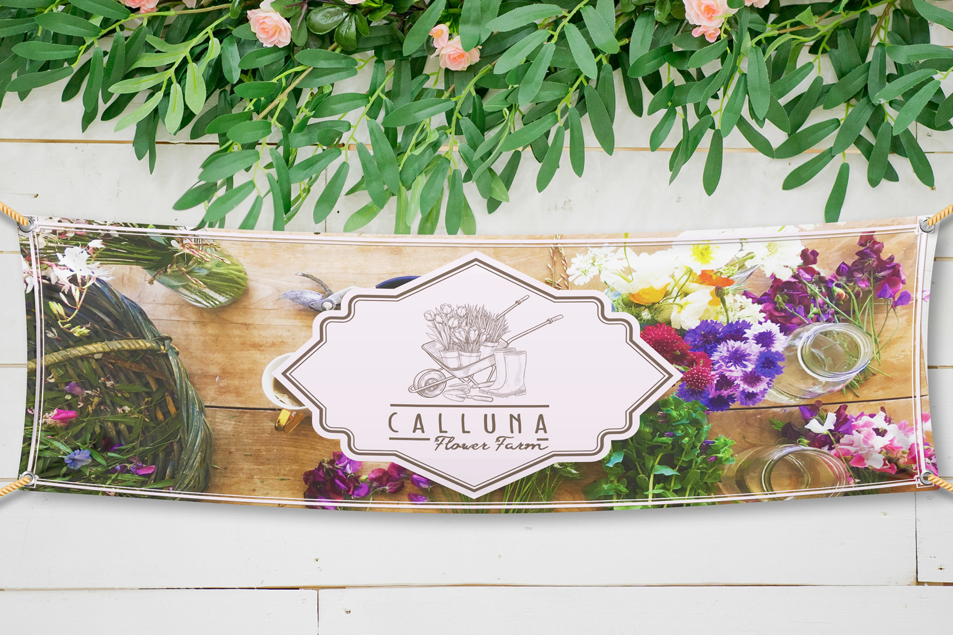 Calluna Flower Banner for Farmer's Market