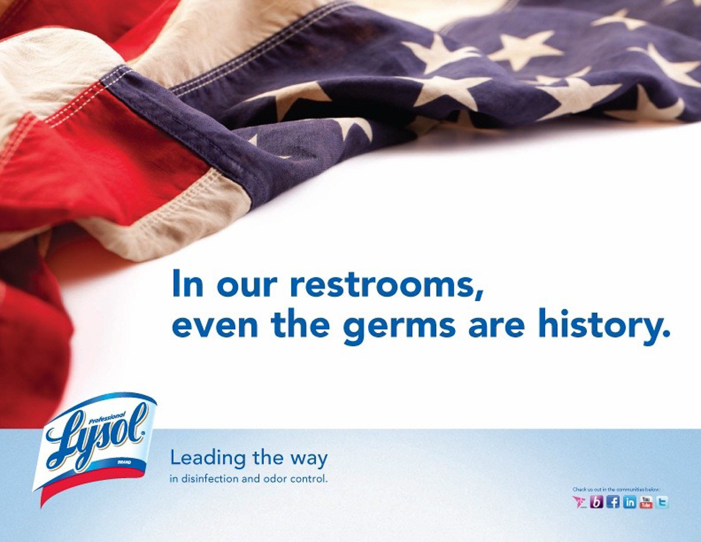 Lysol use sign at Independence Hall