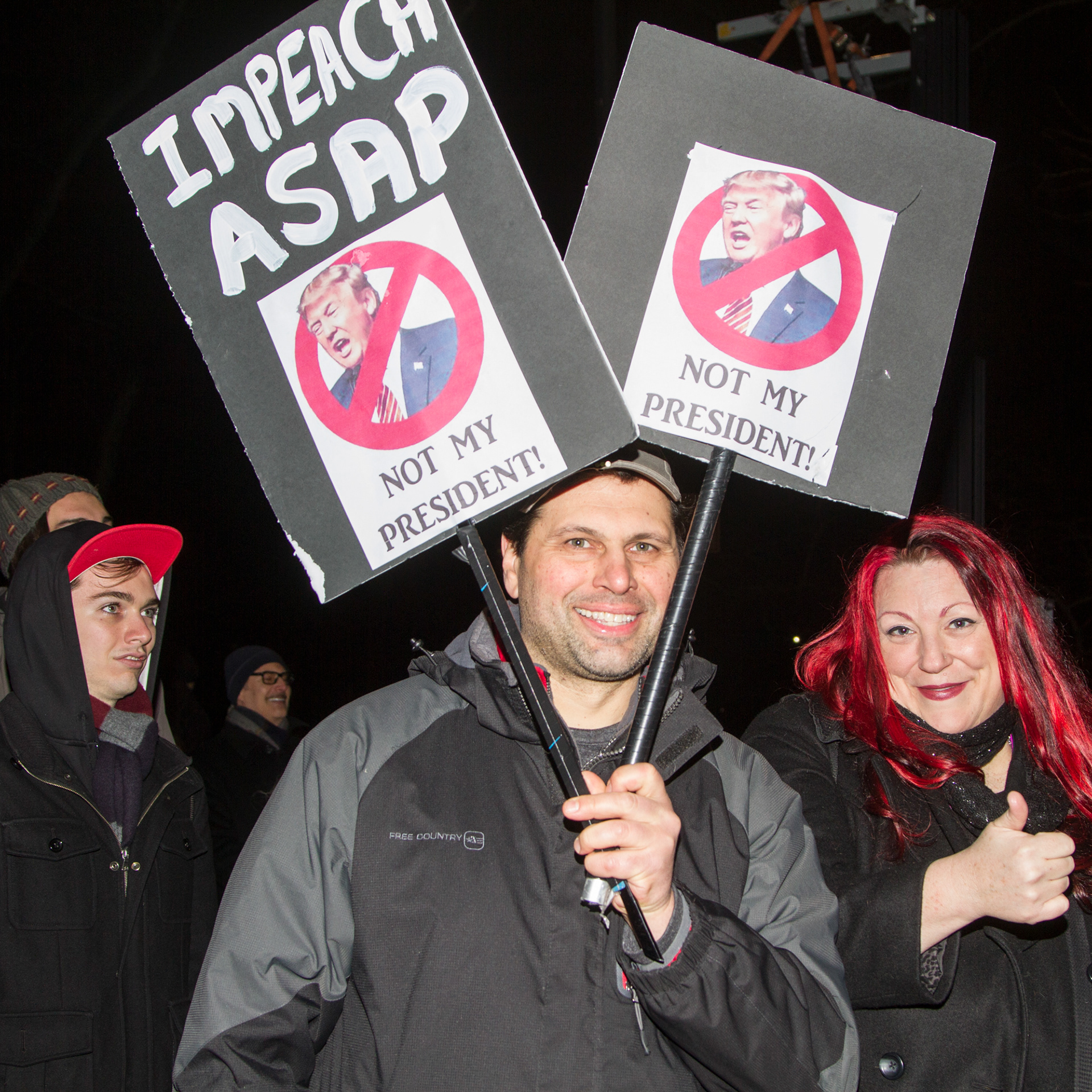 Protest at Trump Inauguration New York 19-01-2016