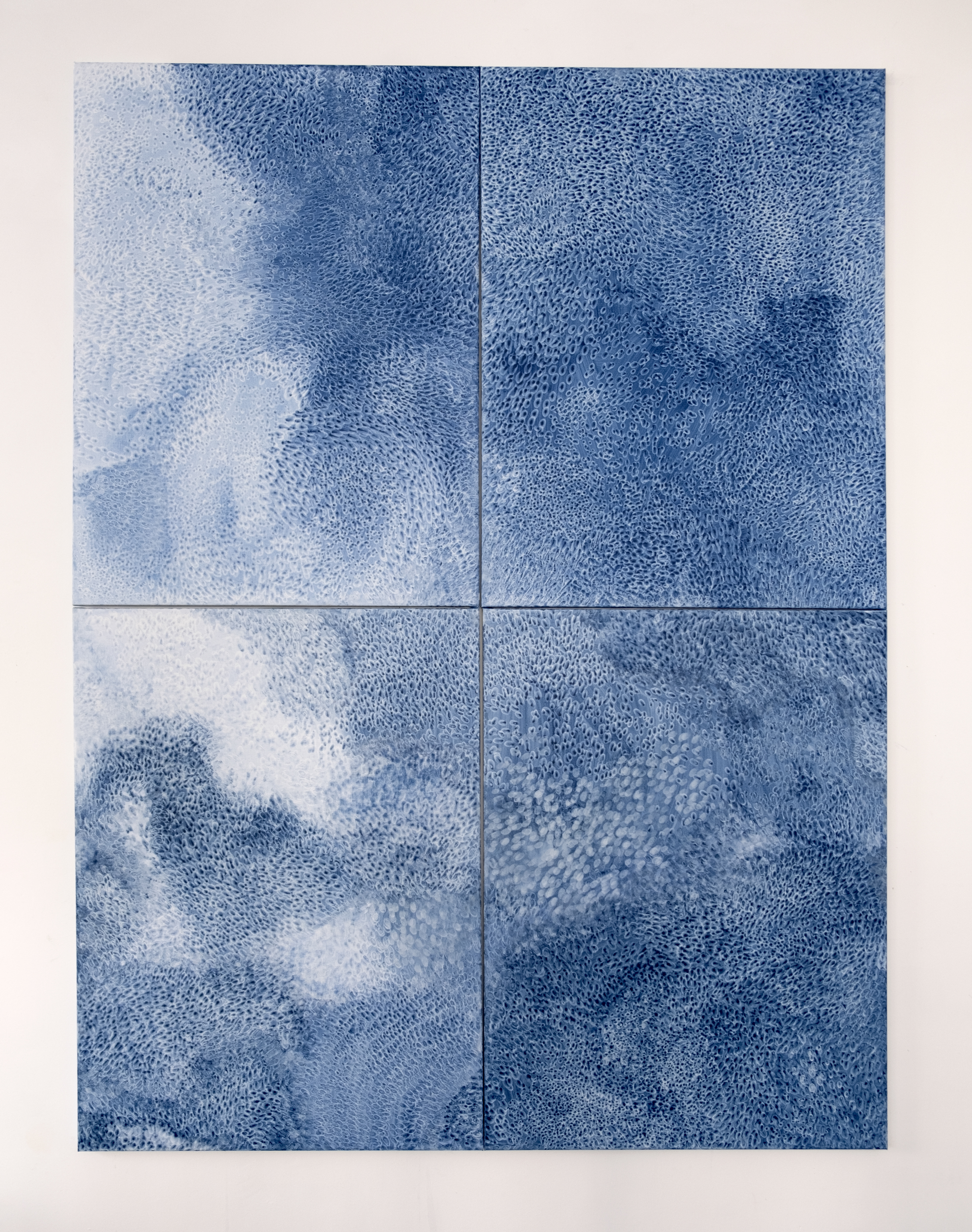 J'ai effacé tes bords (2021), Oil on canvas, 280 x 140 cm