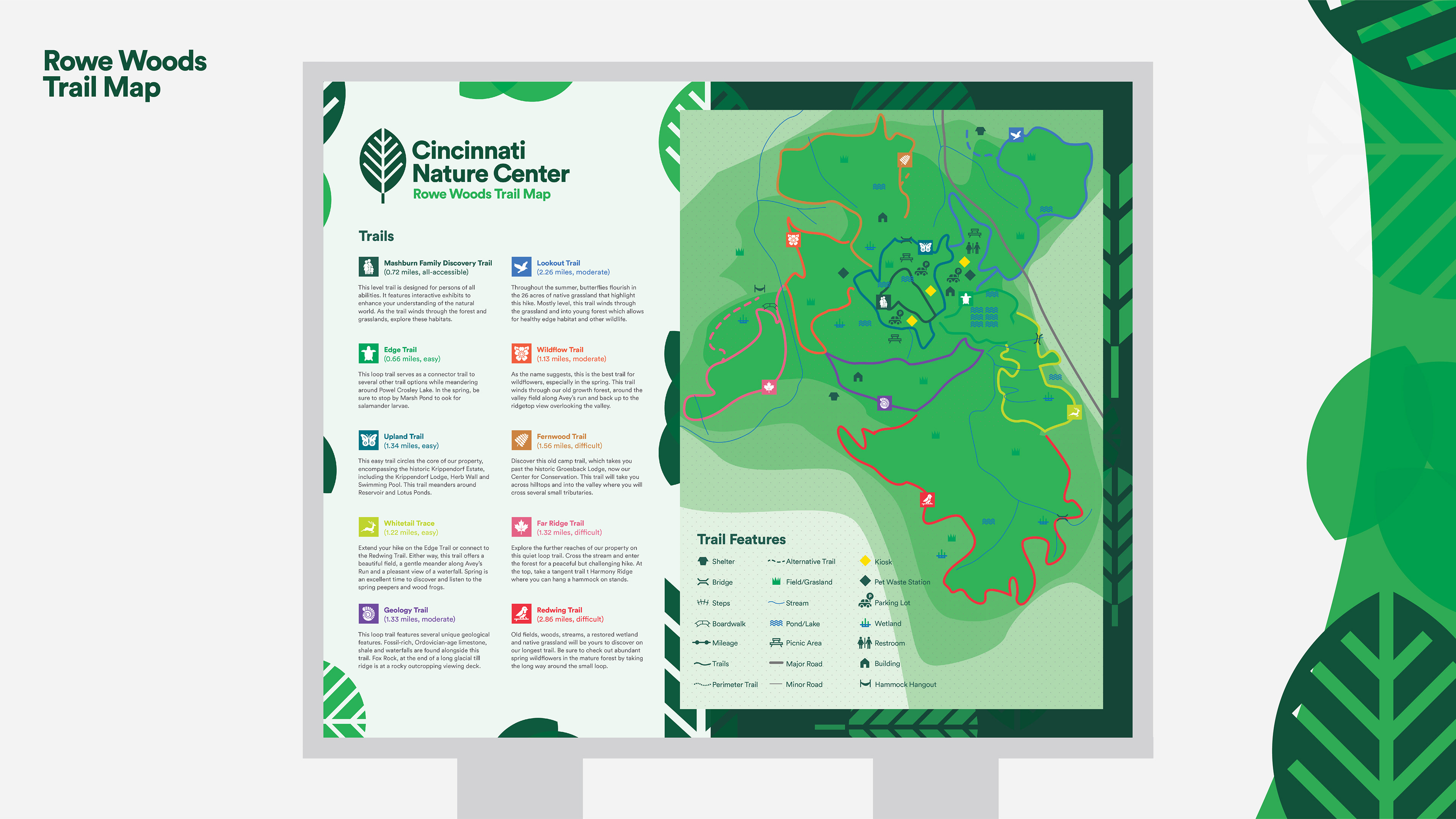 Rowe Woods Trail Map Jacob Castle - Cincinnati Nature Center