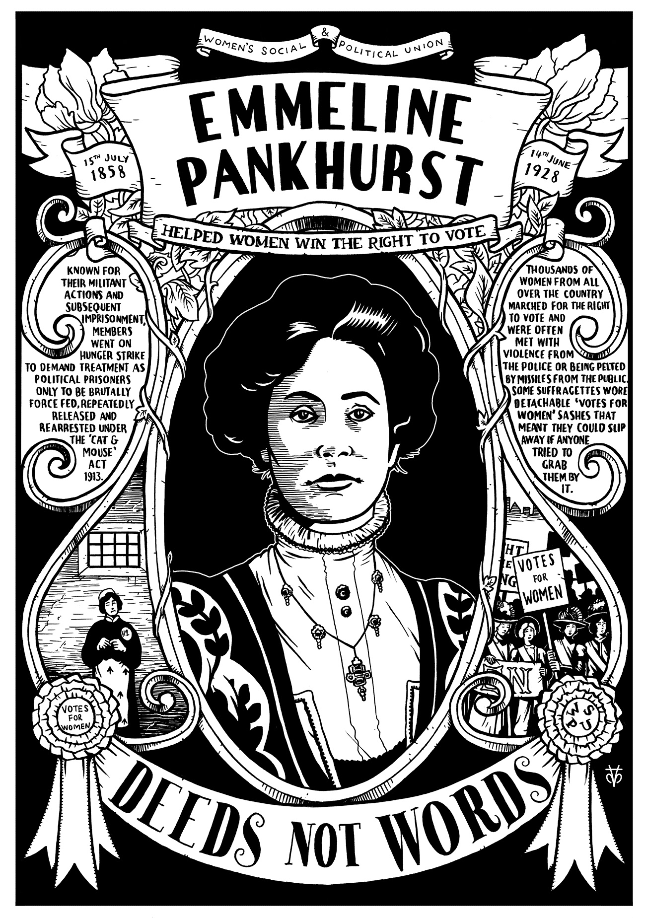 John Bishop - Emmeline Pankhurst poster