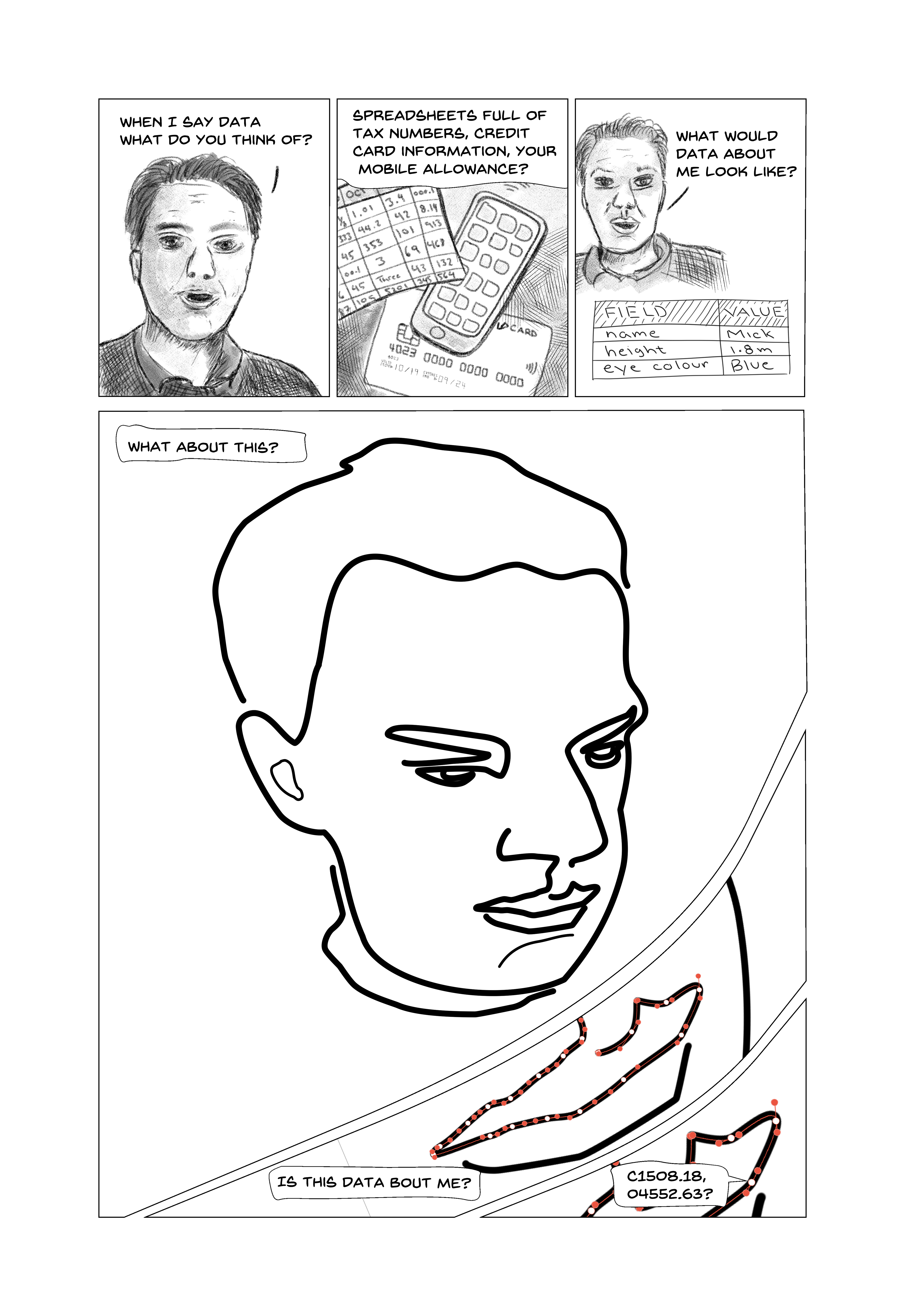 Talk Data To Me - Page 1: Digital - Pencil, SVG Vectors, Screen Shots From Software