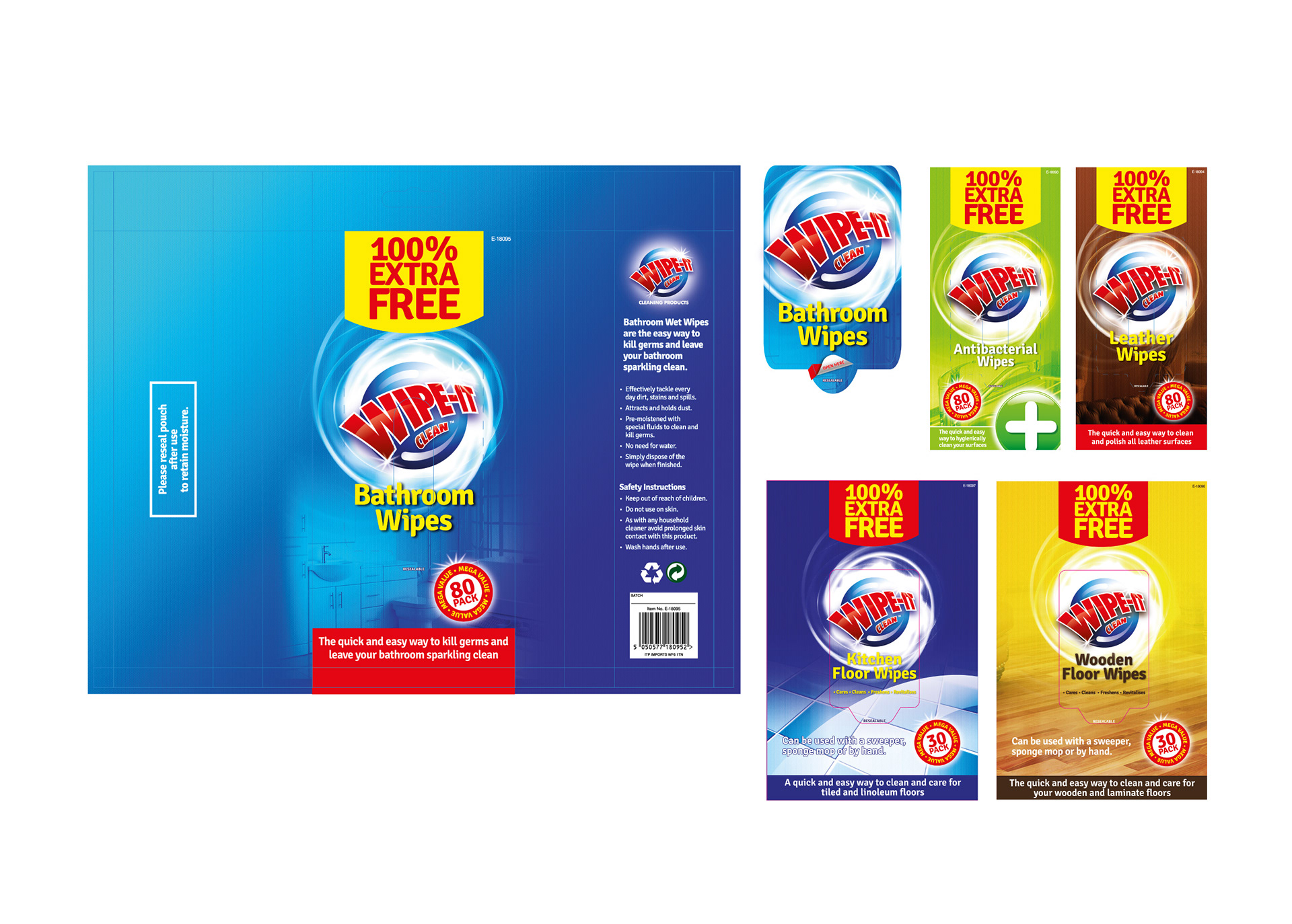 Wipe-It Range of Household Wipes