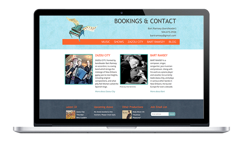 Zazou City Website Design