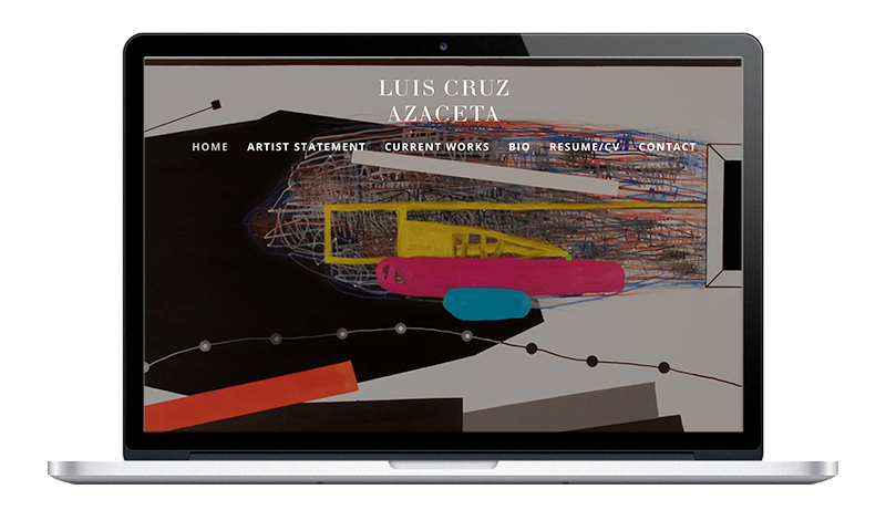 Website Luis Cruz Azaceta widescreen layout