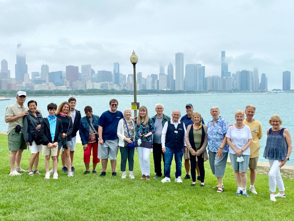 Part of my group of 28 on tour in Chicago