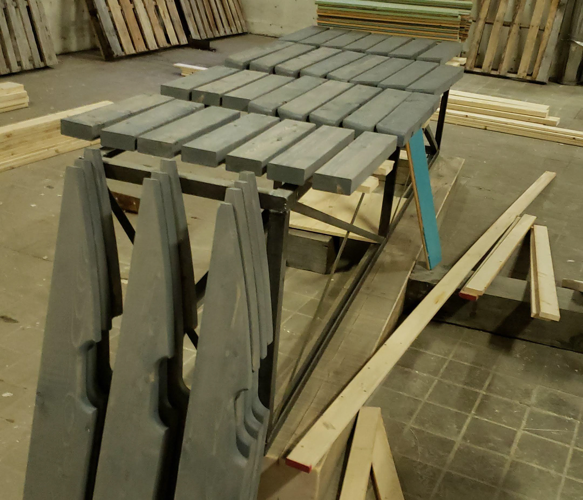 Bench parts.