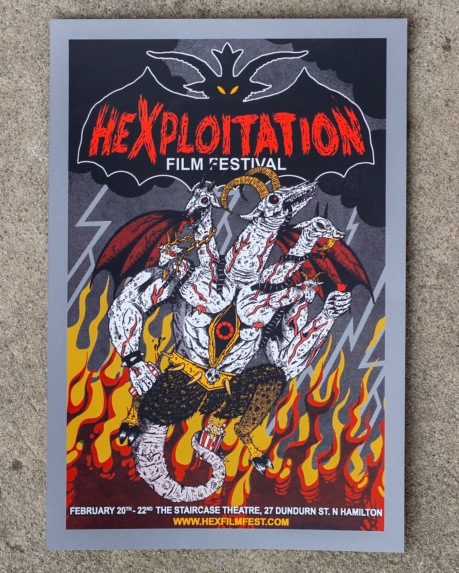 4 colour event poster. Size 13x19. Grey 270 gsm card.