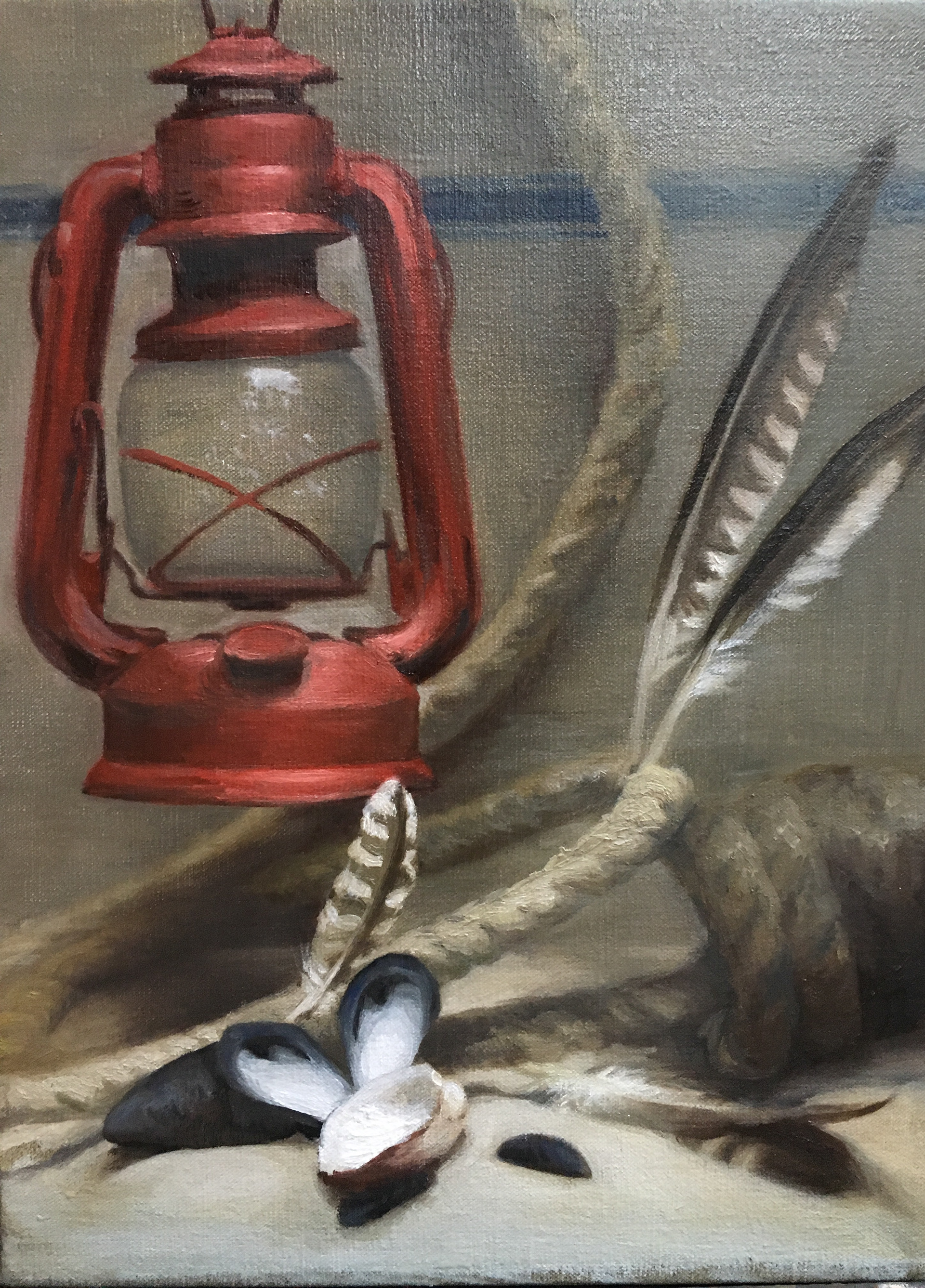 Whelm. SOLD. Oil on canvas, 30 by 40cm. Exhibited at the Thelma Hulbert Gallery Open exhibition 2018, www.thelmahulbert.com