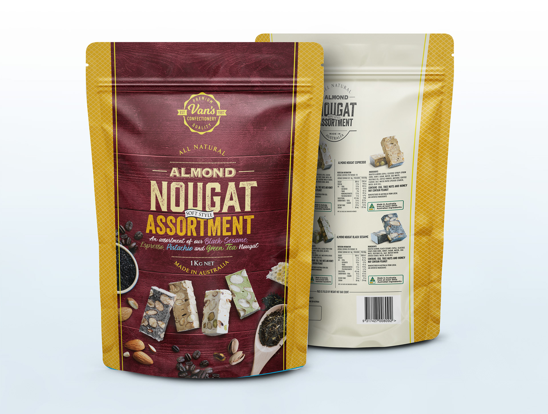 Packaging Design Almond Nougat Assortment