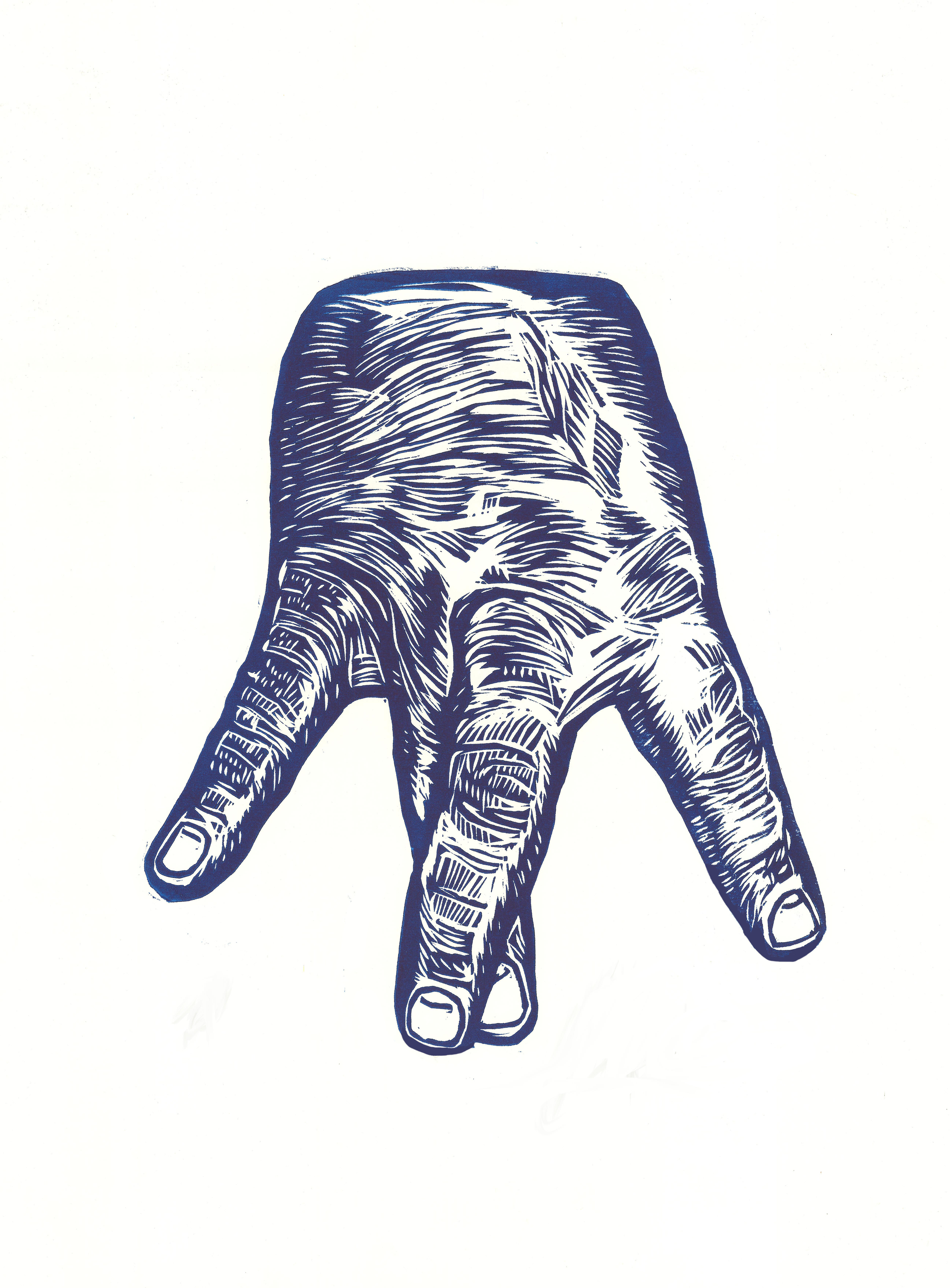 "M" for Memphis/Mississippi (Woodcut)