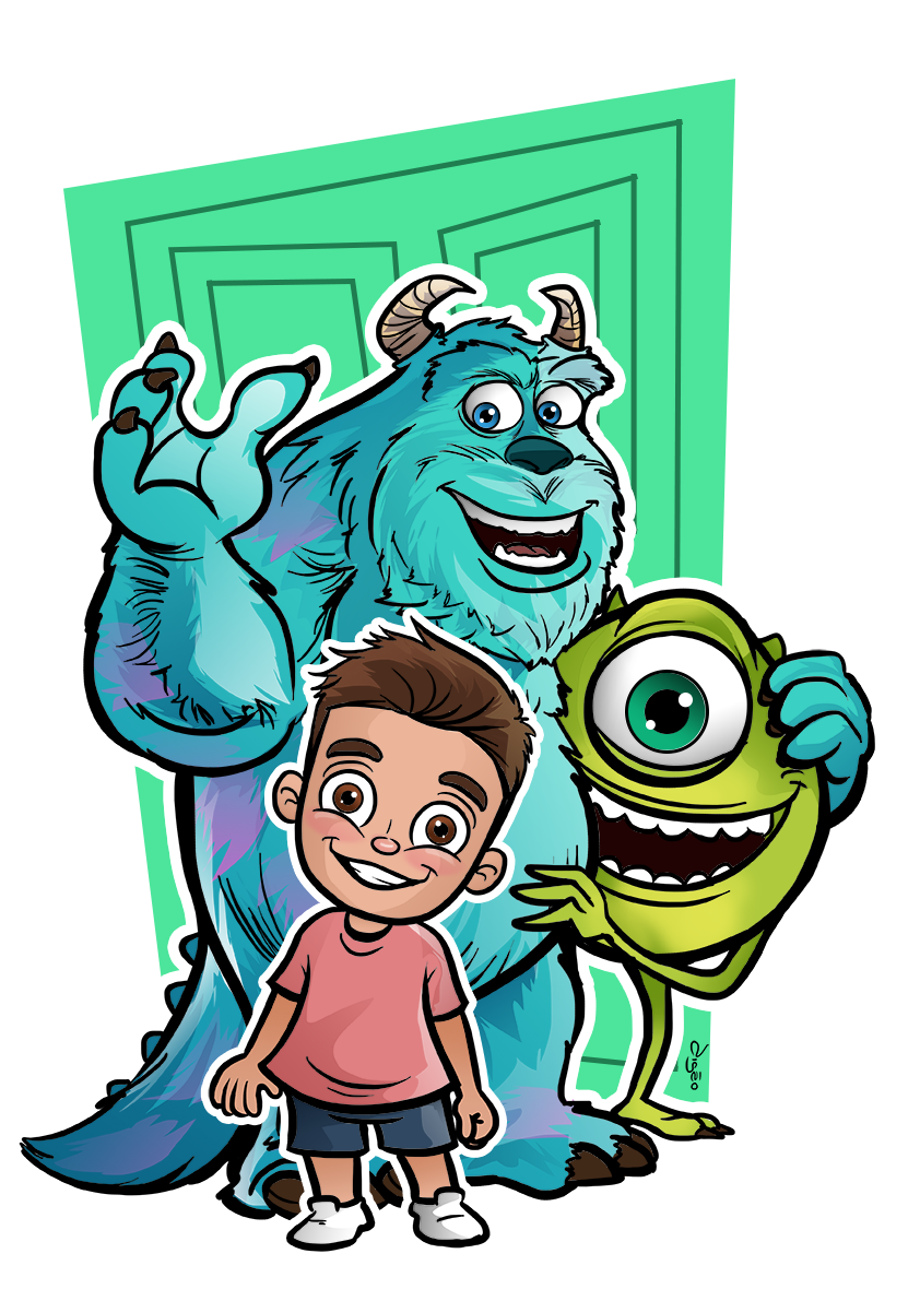 Ilustração Aniversário Monstros S.A