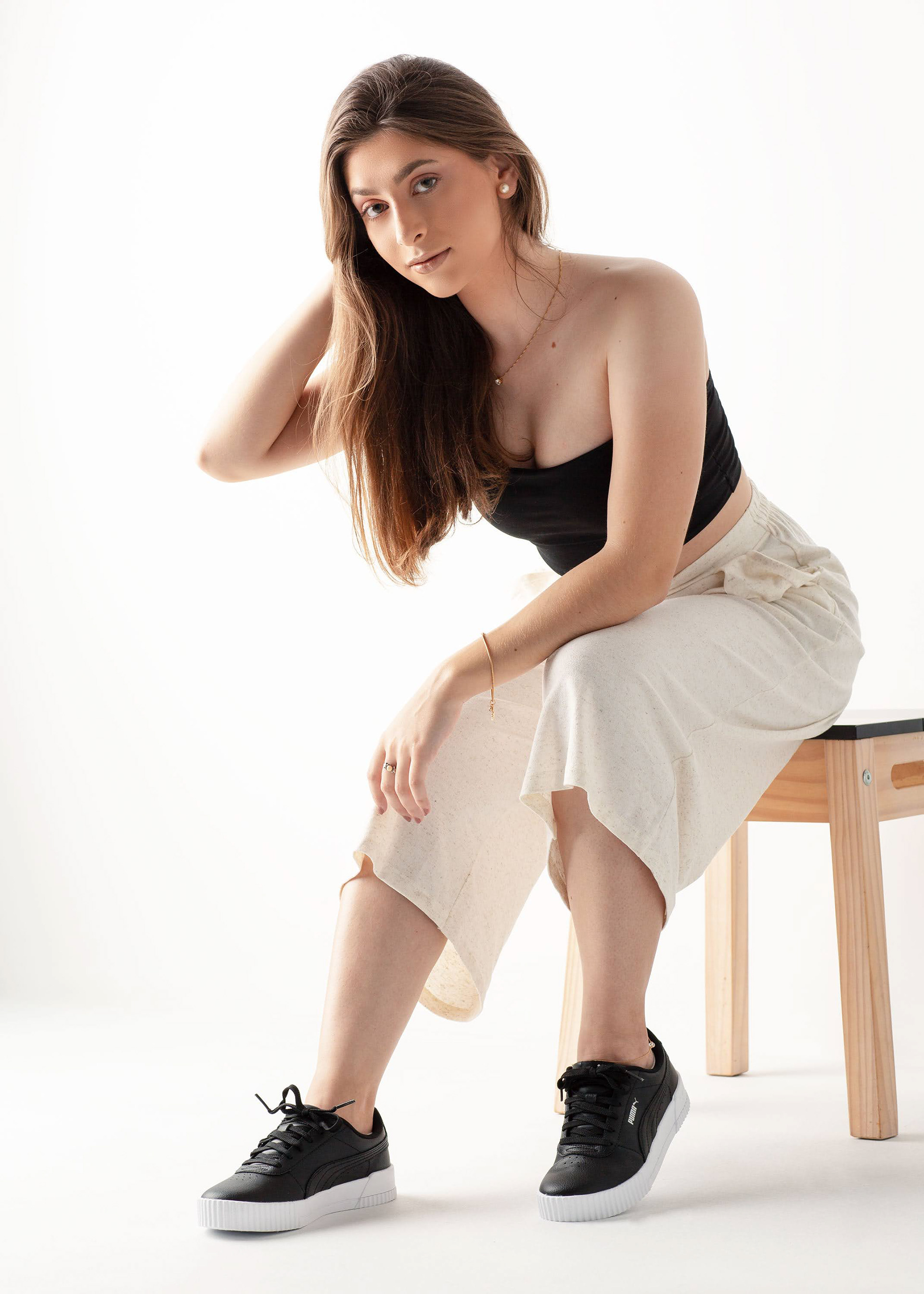 Ensaio fotográfico feminino em estúdio, em Videira/SC