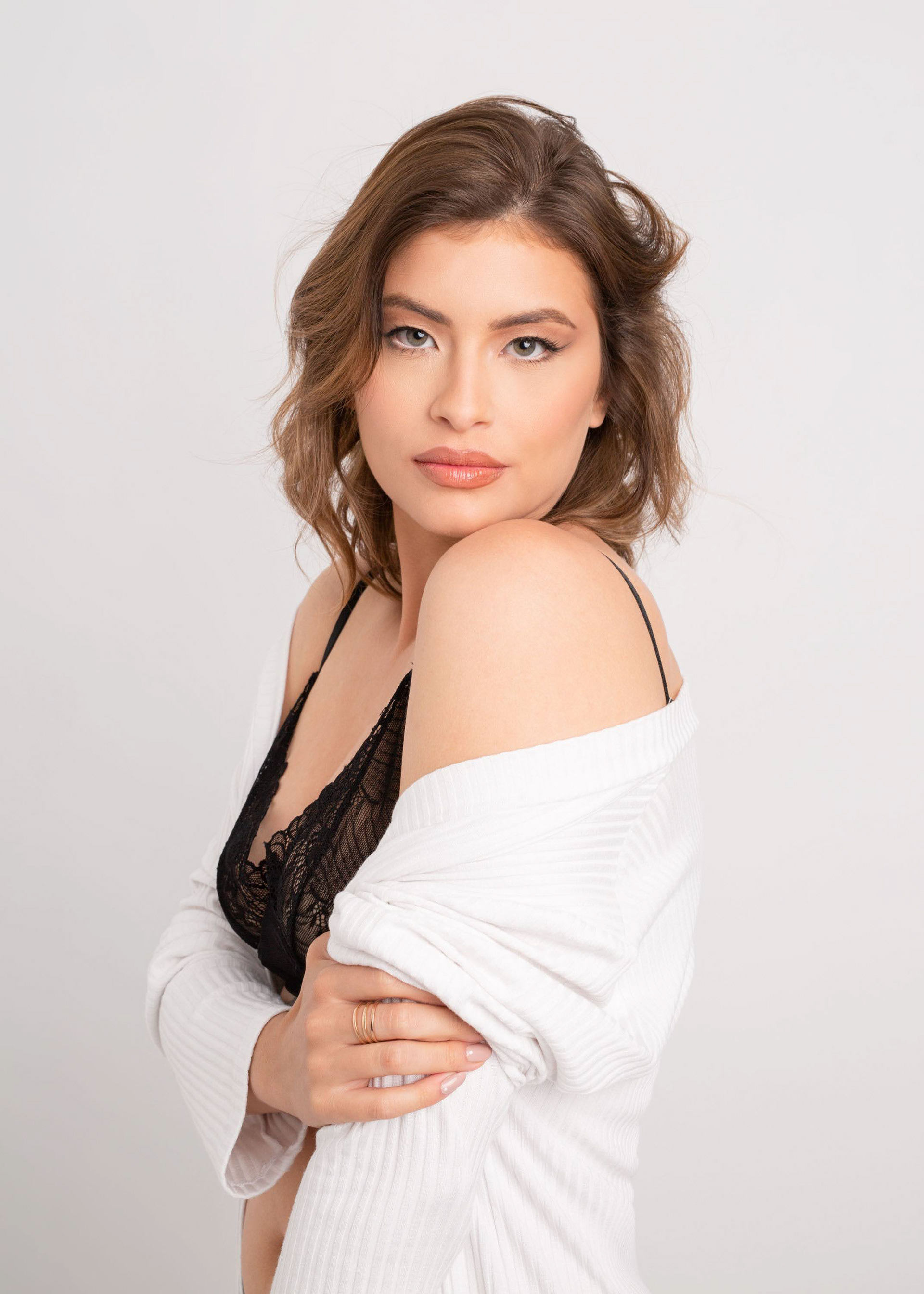 Ensaio fotográfico feminino em estúdio, em Videira/SC
