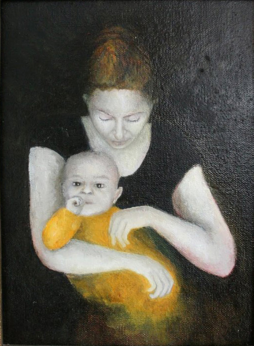 Family II - Oil on cardboard - 15 x 18 cm - 2012