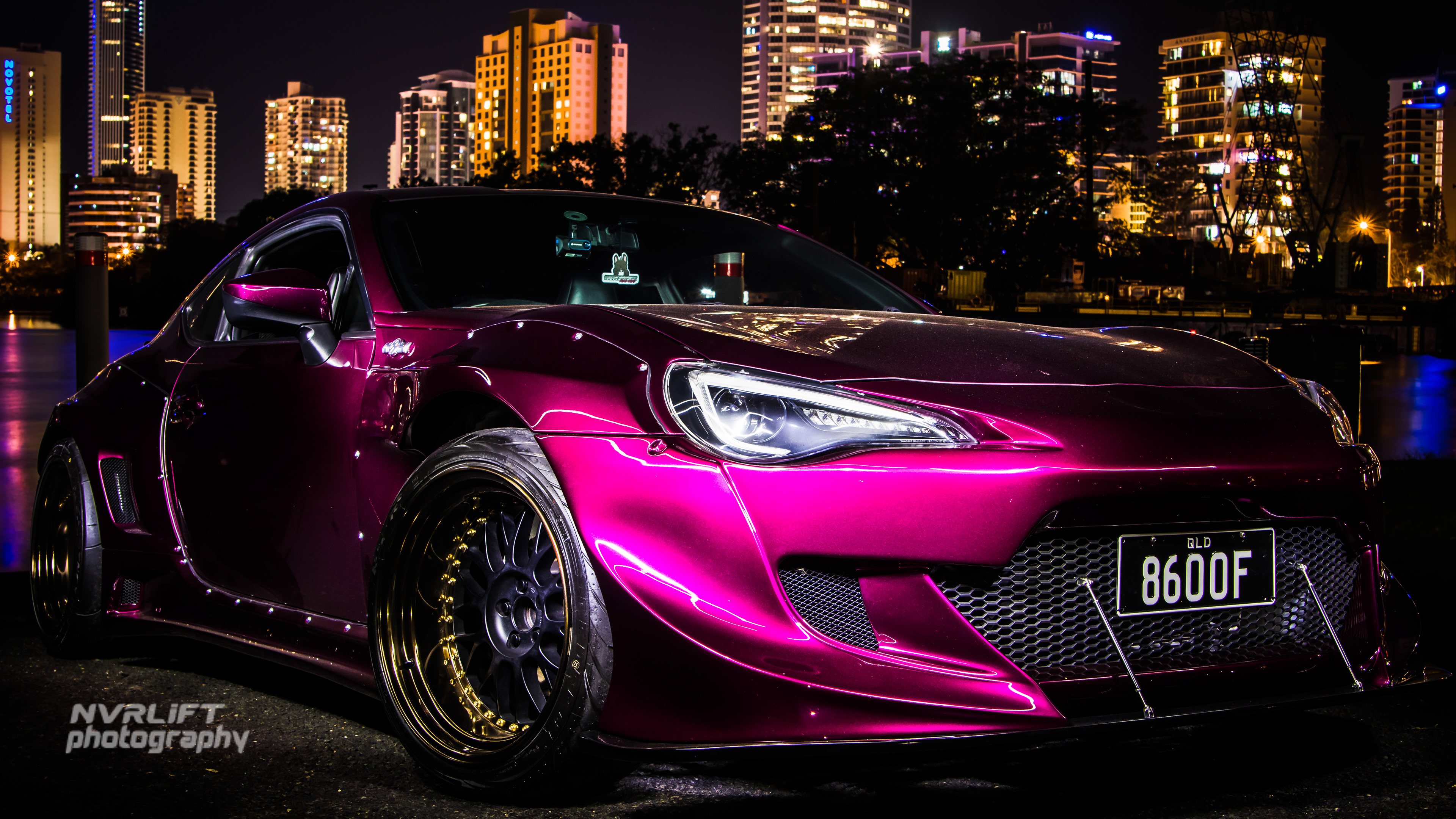 Toyota 86 GTS v3 Pandem Rocket Bunny Kit - shot at the Isle of Capri boat ramp in Surfers Paradise.