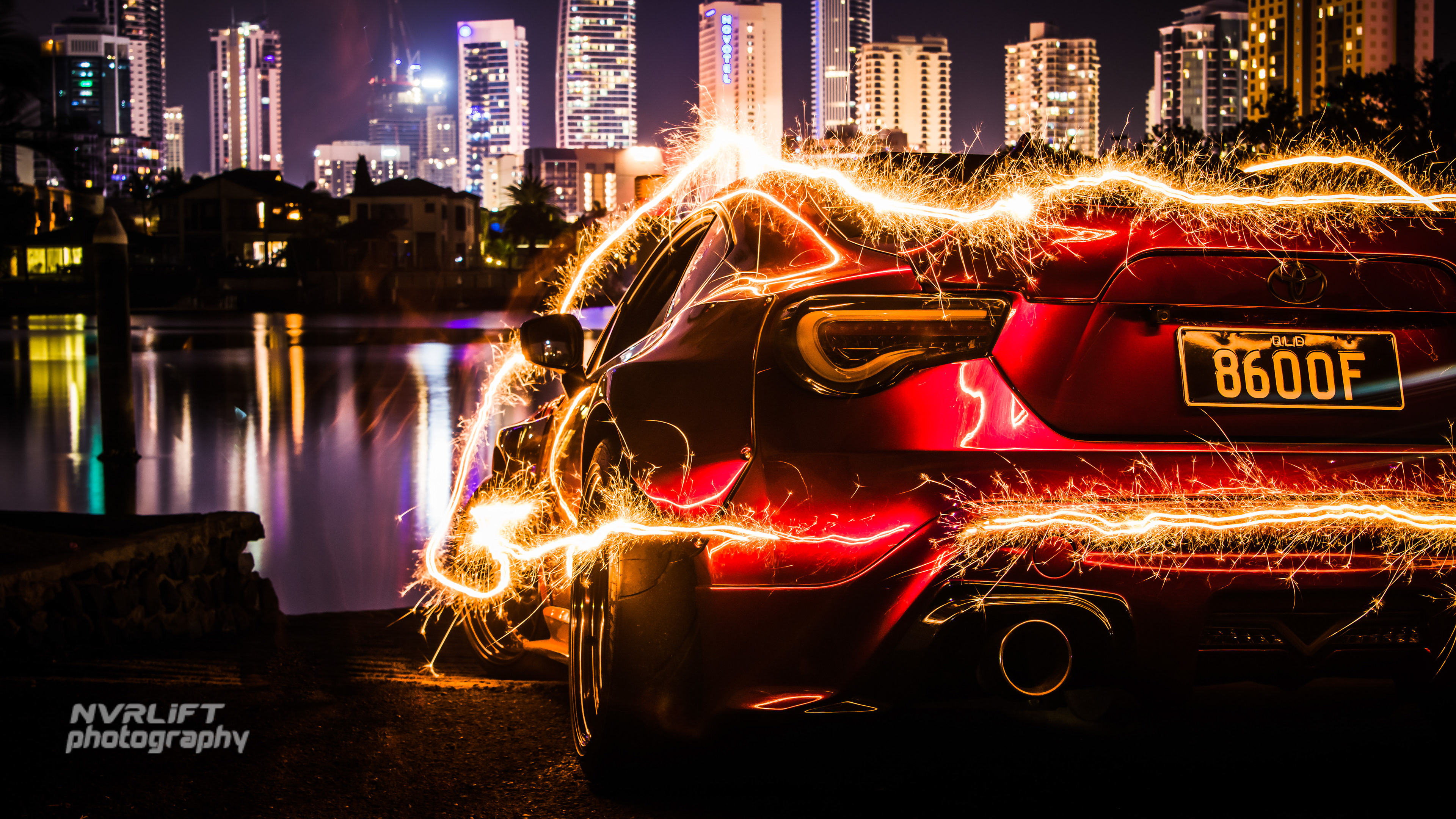 Toyota 86 GTS v3 Pandem Rocket Bunny Kit - shot at the Isle of Capri boat ramp in Surfers Paradise.