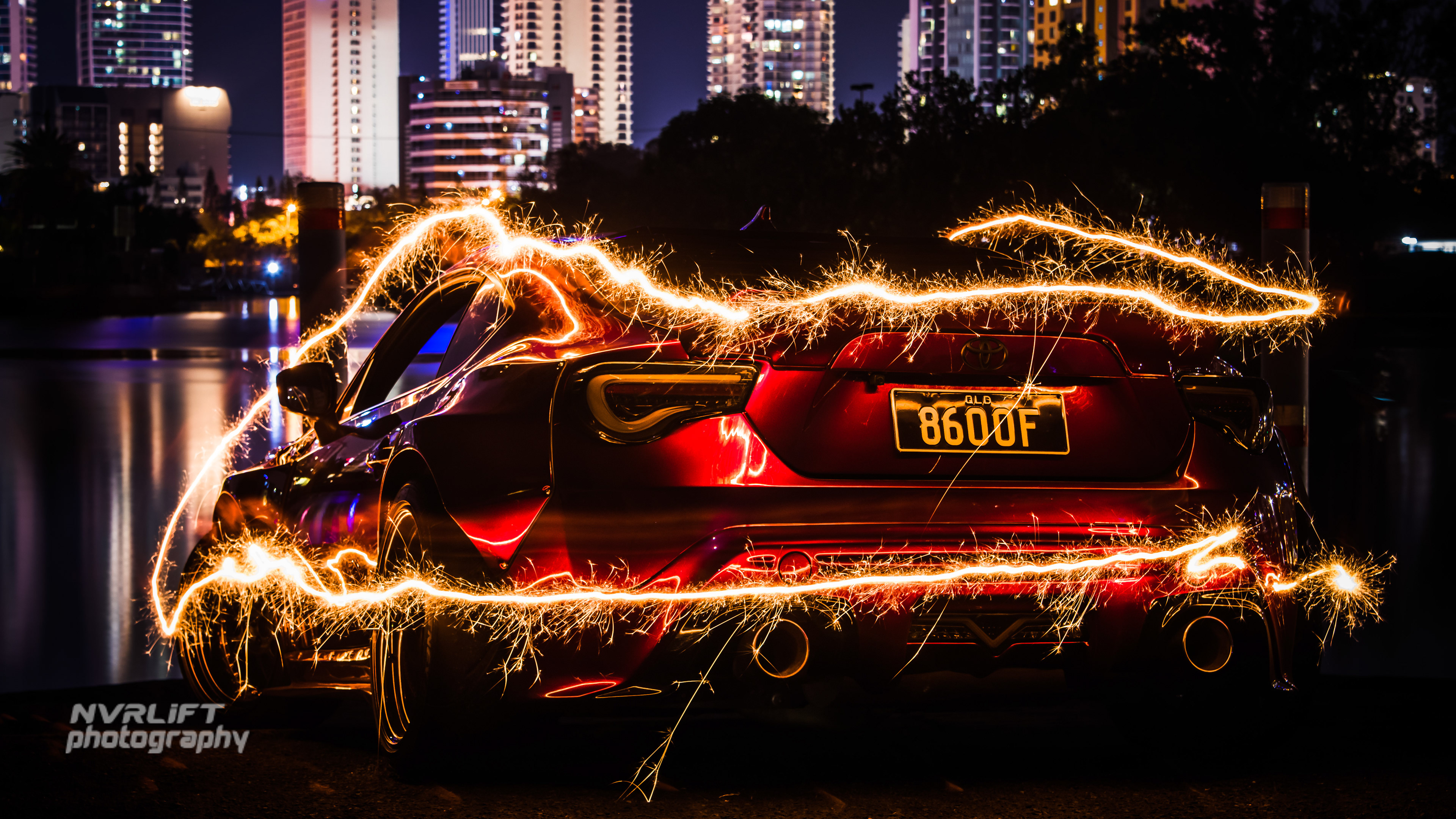 Toyota 86 GTS v3 Pandem Rocket Bunny Kit - shot at the Isle of Capri boat ramp in Surfers Paradise.