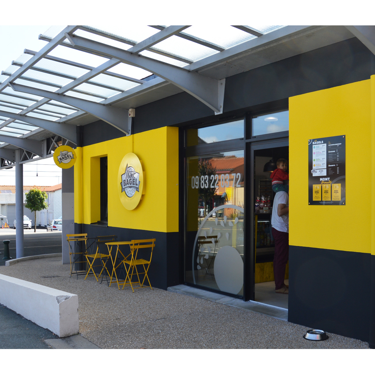 facade, facing, peinture murale, logo, branding