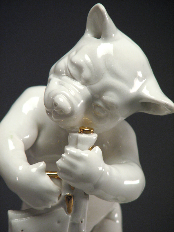 Caution, Live Ammo: Allegorical Figure, 2006, cone 6 porcelain, glaze, underglaze, luster