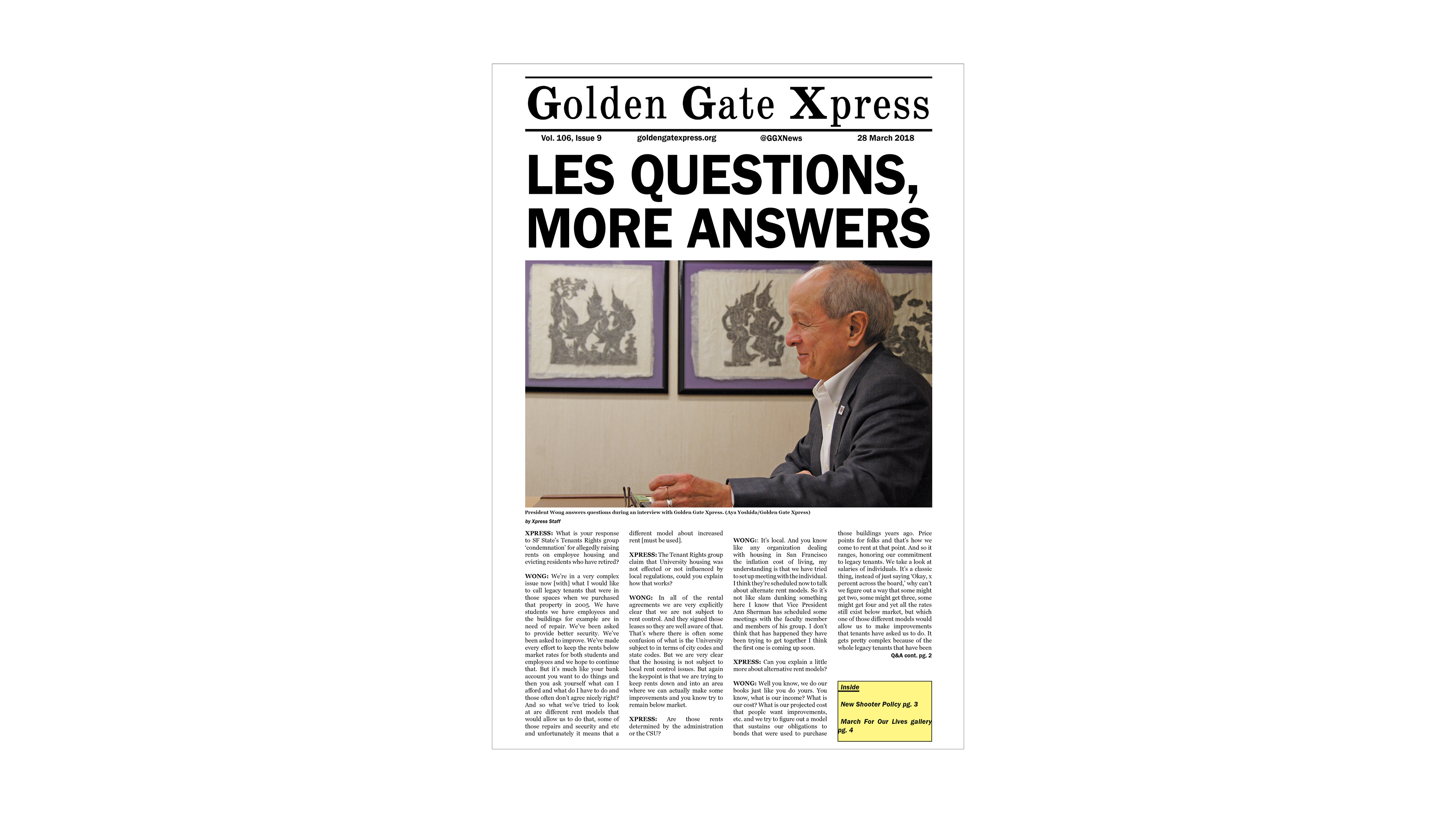 nick wise golden gate xpress newspaper
