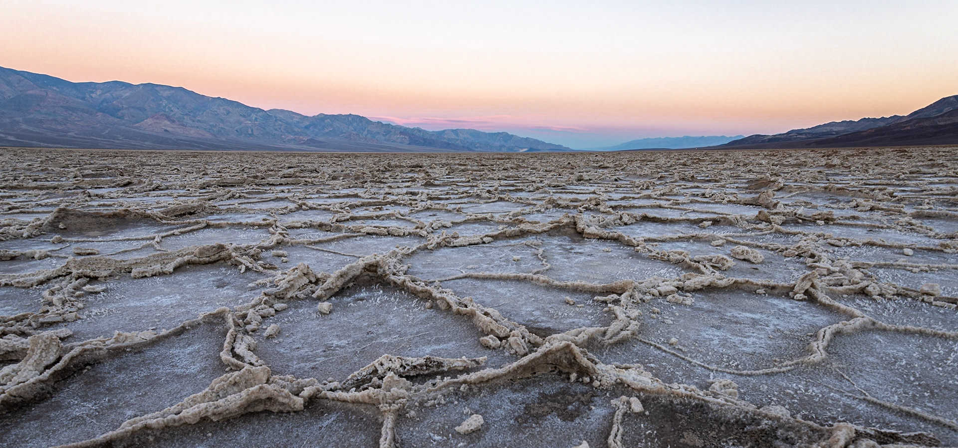 Salt flats at Death Valley